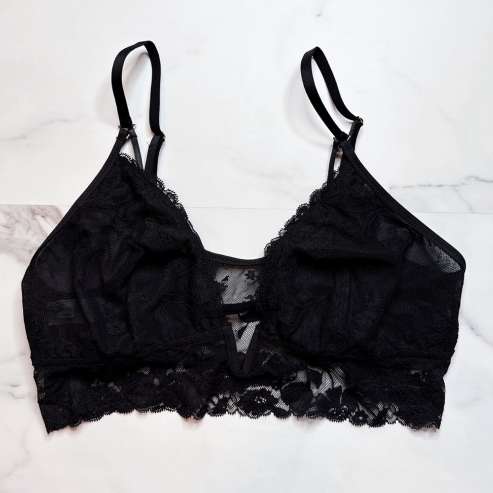 🆕 Aerie | Elegant Black Lace Bralette - Size L.